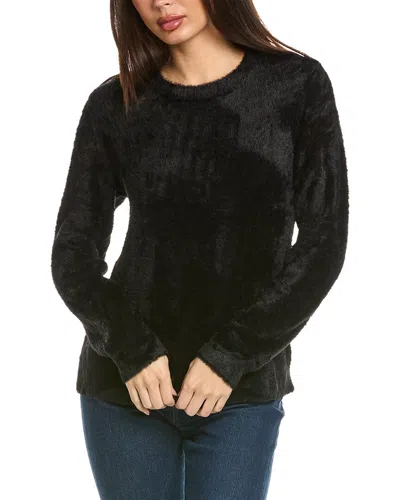 Renuar Fuzzy Eyelash Sweater In Black