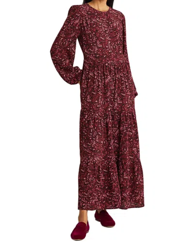 Boden Relaxed Fit Crew Neck Maxi Tier Dress