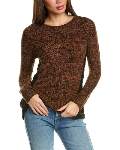 Lovestitch Side Gusset Sweater In Brown