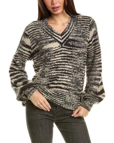 Lovestitch Boucle Wool-blend Sweater In Black
