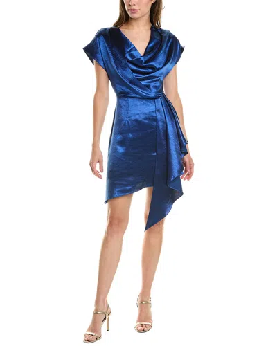 Laundry By Shelli Segal Satin Mini Dress In Blue