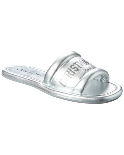 Dior Every-d Leather Slide In Silver