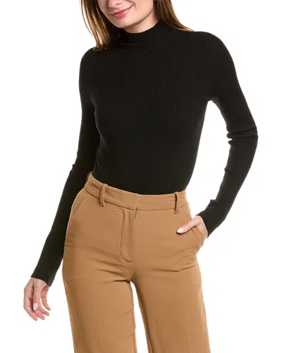 Rebecca Taylor Turtleneck Wool-blend Sweater In Black