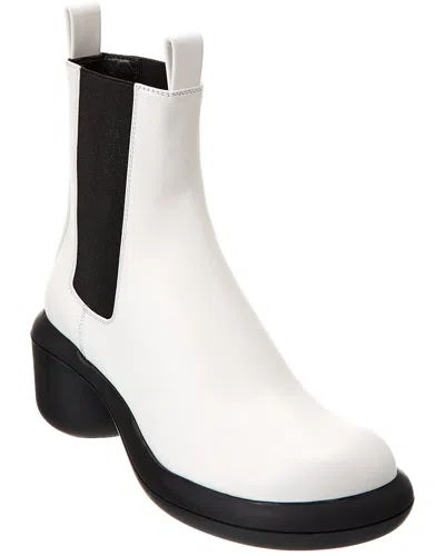 Jil Sander Leather Ankle Boot In White