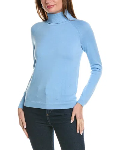 Lafayette 148 New York Turtleneck Sweater In Blue