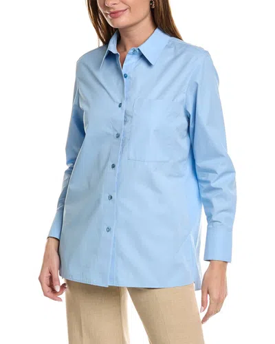 Lafayette 148 New York Greyson Blouse In Blue