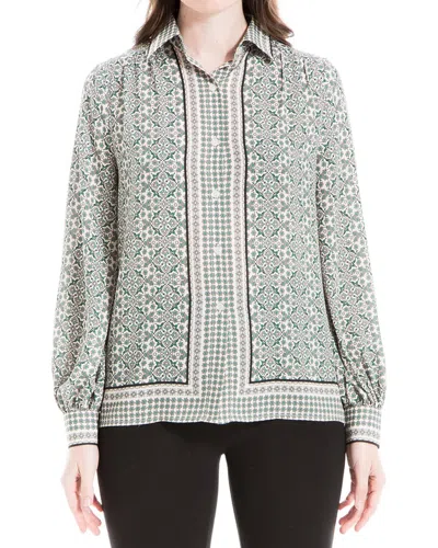 Max Studio Button Down Coll In Green