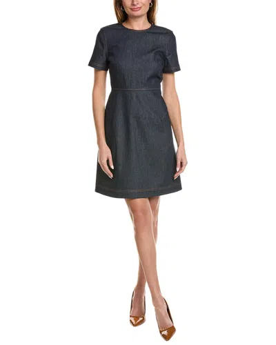 Lafayette 148 New York Fit-and-flare Dress In Blue