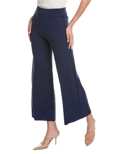 Lafayette 148 New York Sullivan Linen Pant In Blue