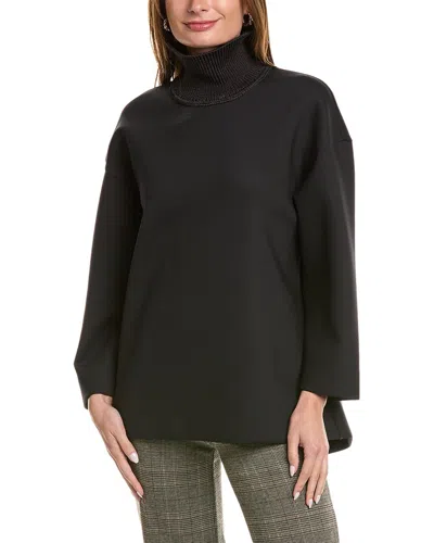 Lafayette 148 New York Dropped-shoulder Top In Black