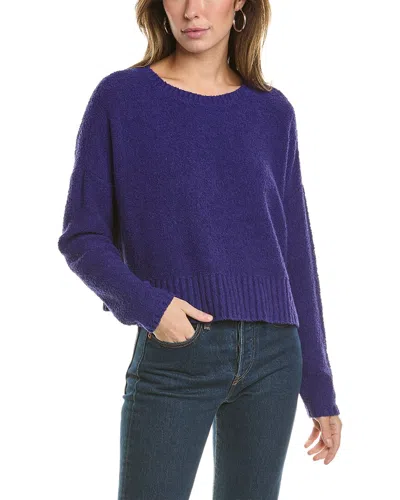 Eileen Fisher Boxy Cashmere-blend Top In Blue