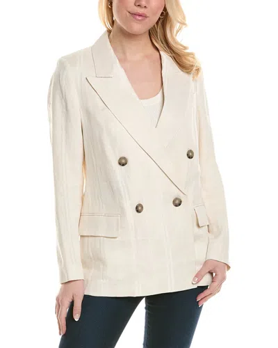 Peserico Linen-blend Jacket In Beige