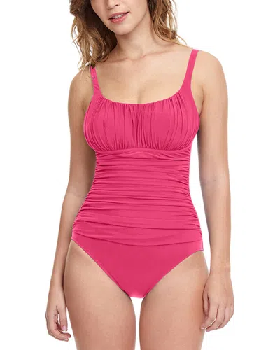 Profile By Gottex Tutti Frutti Round Neck One-piece In Pink