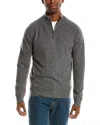 Naadam Wool & Cashmere-blend 1/4-zip Mock Sweater In Grey