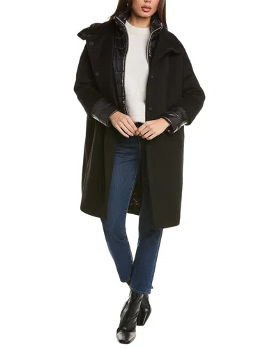 Herno Double-front Wool Coat In Black