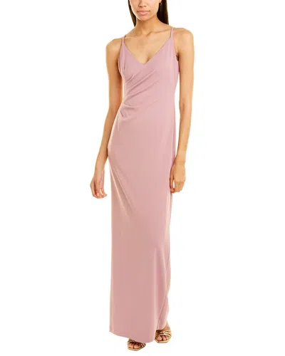 Adrianna Papell Slim Gown In Pink