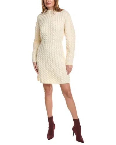 Theory Sculpted Wool & Cashmere-blend Sweaterdress In White