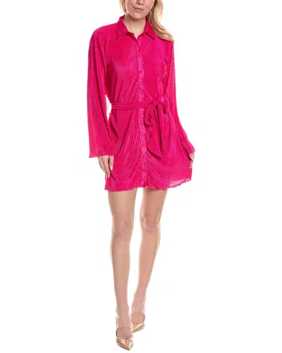 Colette Rose Pleated Mini Dress In Pink