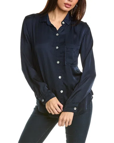 Bella Dahl Relaxed Fit Oversized Shirt In Blue