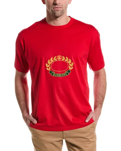 Burberry Embroidered T-shirt In Red