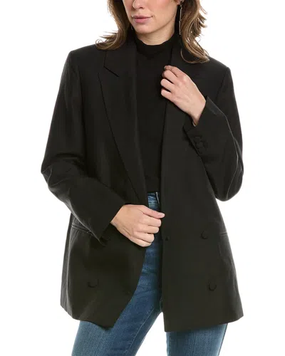 Allsaints Petra Linen-blend Blazer In Black