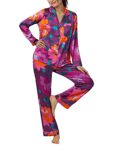 Bedhead Pajamas X Trina Turk Evening Bloom Short Silk Pajama Set In Multi