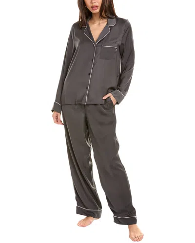 Dkny Notch Top & Pant Sleep Set In Grey