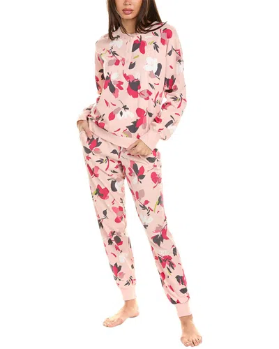 Dkny Top & Jogger Sleep Set In Pink