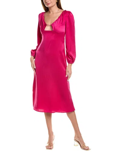 Serenette Tie-back Midi Dress In Pink