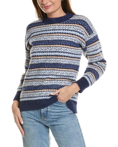 Serenette Fuzzy Sweater In Blue