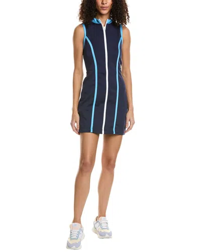 Staud Neoprene Dress In Blue