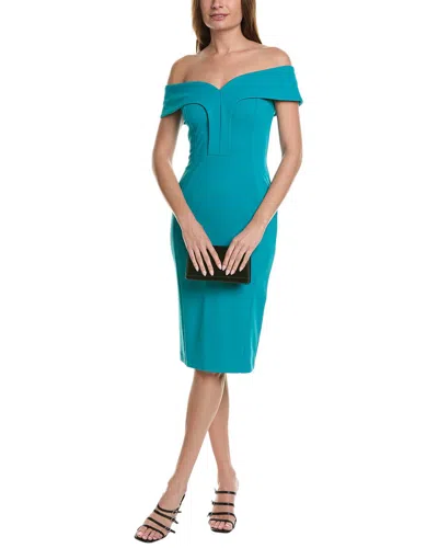 Joseph Ribkoff Likely Off-the-shoulder Sheath Dress In Blue