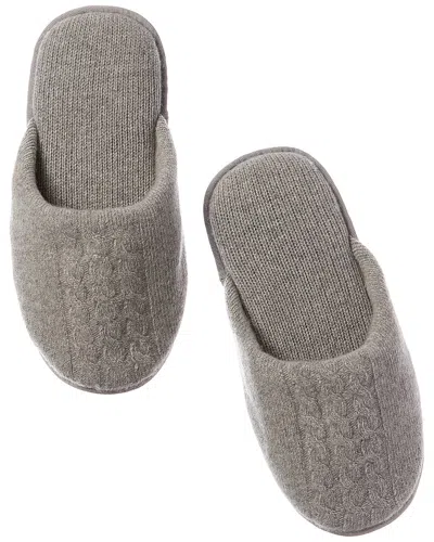 Portolano Cable Slippers In Grey