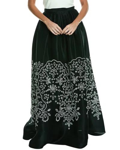 Carolina Herrera Full Silk Ball Skirt In Black
