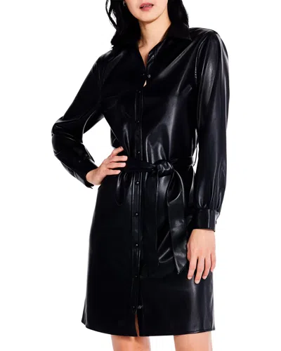 Nic + Zoe Nic+zoe Faux Leather Trench Midi Dress