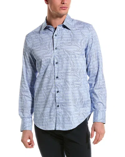 Robert Graham Meisler Classic Fit Woven Shirt In Blue