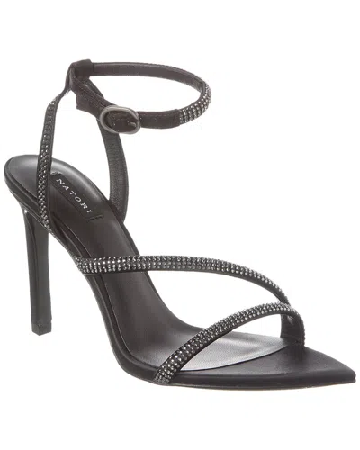 Natori Reiki Satin Sandal In Black