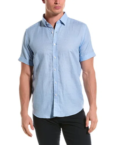 Robert Graham Sloan Tailored Fit Woven Shirt In Blue