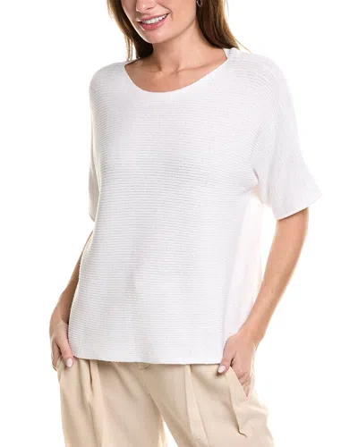Eileen Fisher Bateau Neck Pullover In White