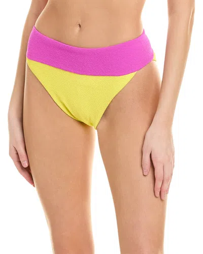 Terez Textured High-rise Bottom In Yellow