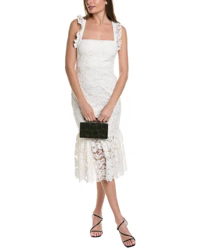 Likely Hara Lace Midi Dress In White