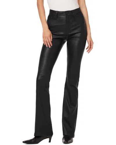 Hudson Jeans Faye Black Leather Ultra High-rise Bootcut Jean