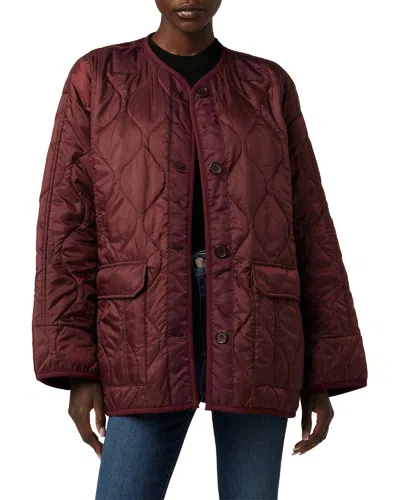 Hudson Women's Oversized Quilted Jacket In Red