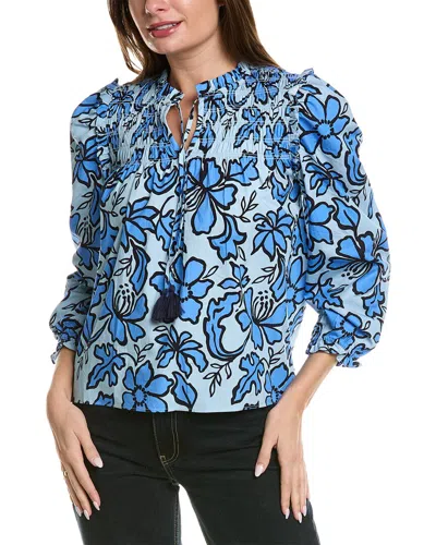 Sail To Sable Tassel Blouse In Blue
