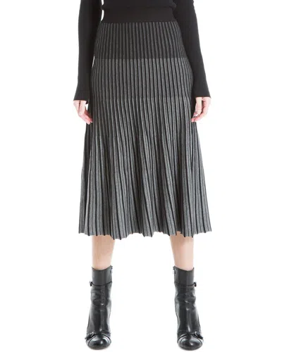 Max Studio Pleated Aline Sweater Skirt In Black