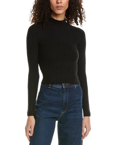 Isla Ciel Ribbed Sweater In Black