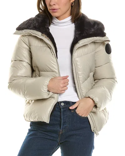Save The Duck Moma Eco-friendly Down Jacket In Beige