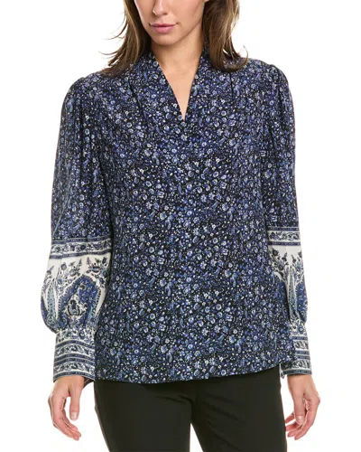 Kobi Halperin Emmie Silk Blouse In Blue