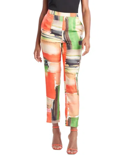 Natori Hikaru Tapered Abstract-print Ankle Pants In Nocolor