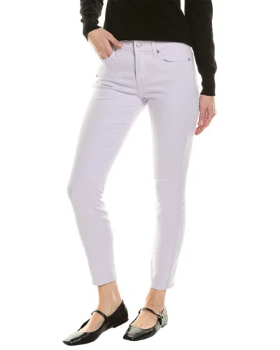 7 For All Mankind Gwenevere Light Lilac Ankle Skinny Jean In Purple
